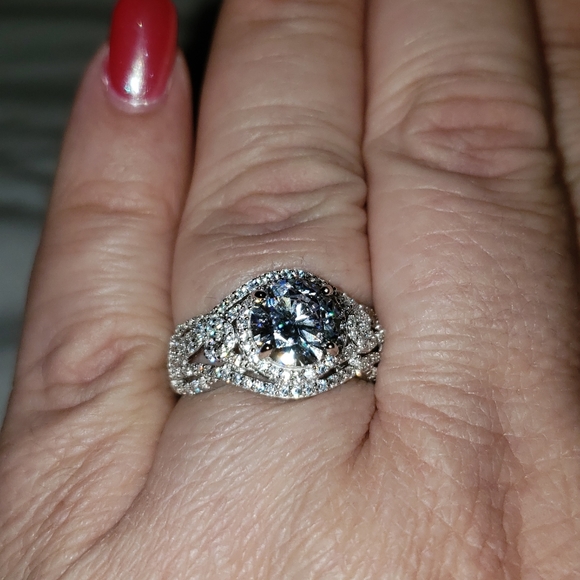 Sz 9, White Cubic Zirconia Rhodium Over Sterling Silver Ring 4.72ctw, NWT - Picture 11 of 15